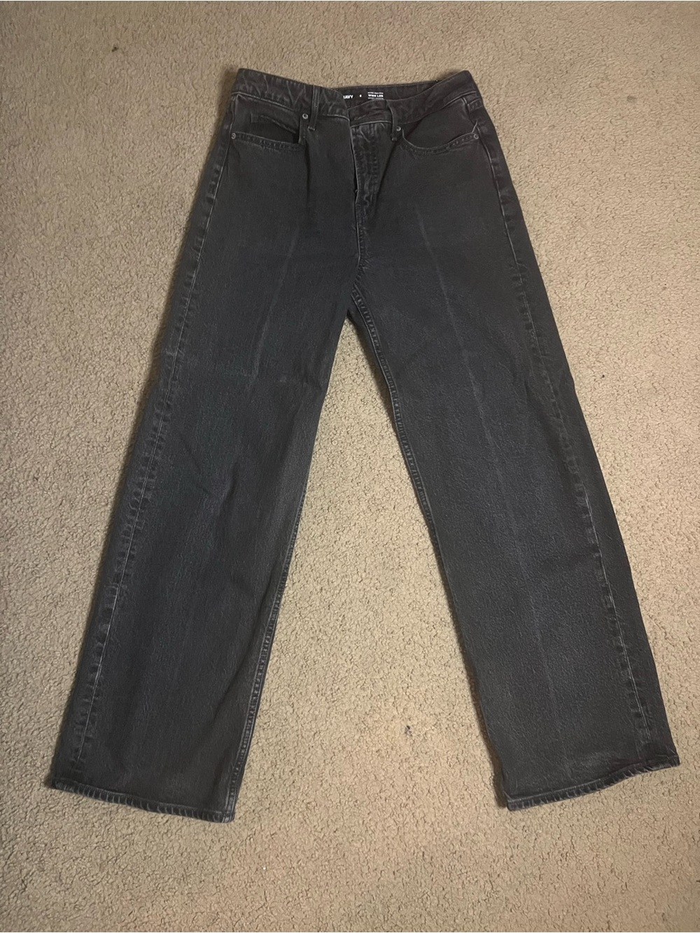 Old Navy High-Rise Straight-Leg Jeans in Washed Black